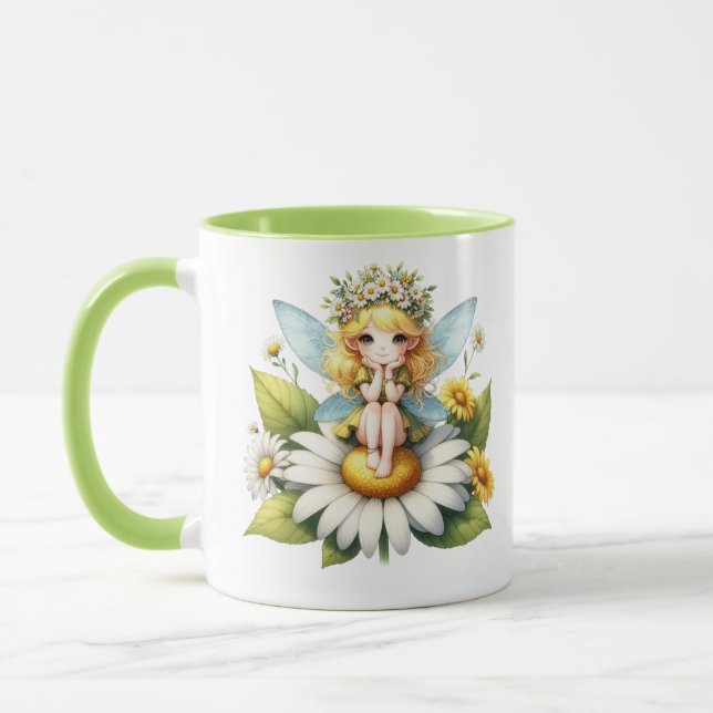 Watercolor Daisy Fairy Tasse (Links)