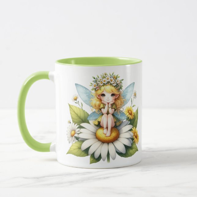 Watercolor Daisy Fairy Tasse (Links)
