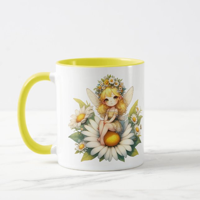 Watercolor Daisy Fairy Tasse (Links)