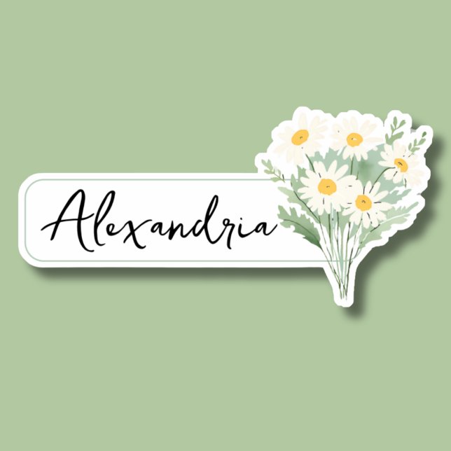 Watercolor Daisy ID Aufkleber (Von Creator hochgeladen)