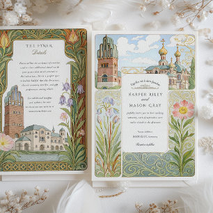 Watercolor Darmstadt Wedding Einladung