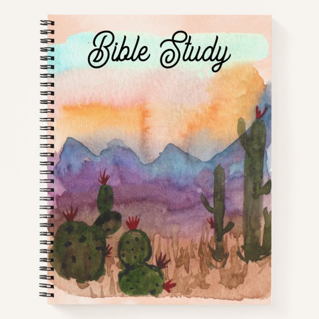 Watercolor Desert Bible Studies Journal Notizbuch (Vorderseite)