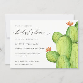 WATERCOLOR DESERT CACTUS BLUME BRAUTPARTY EINLADUNG