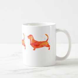 Watercolor-Design für Basset Hound Kaffeetasse