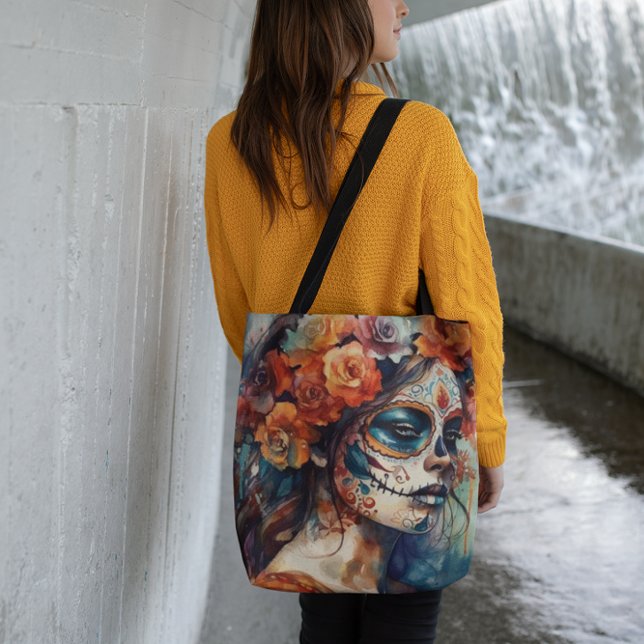 Watercolor Dia de los Muertos Catrina Tasche (Von Creator hochgeladen)
