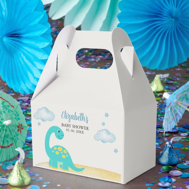 Watercolor Dinosaur Baby shower boy Geschenkschachtel (Party)