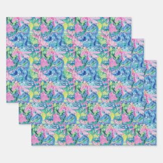 Watercolor Dinosaurier Gift Wrap, Kinder Dino Wrap Geschenkpapier Set