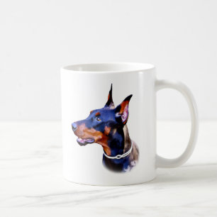 Watercolor Doberman Pinscher Kaffeetasse