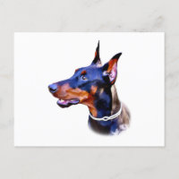 Watercolor Doberman Pinscher