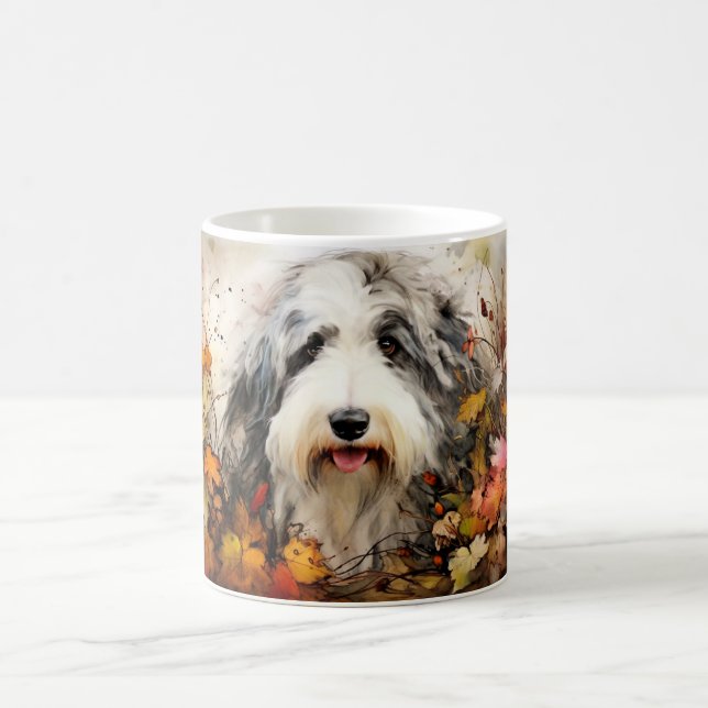Watercolor Dog Mug Wrap Verwandlungstasse (Mittel)