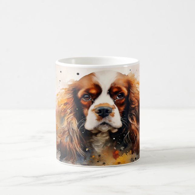 Watercolor Dog Mug Wrap Verwandlungstasse (Mittel)