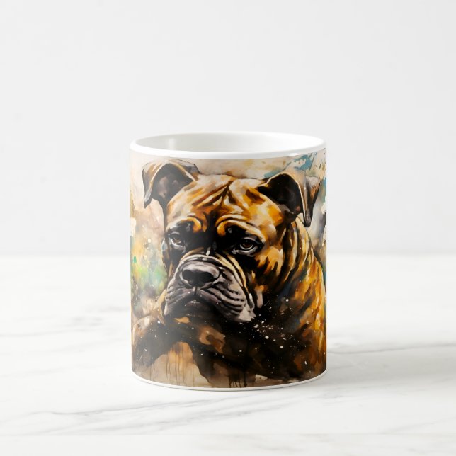 Watercolor Dog Mug Wrap Verwandlungstasse (Mittel)