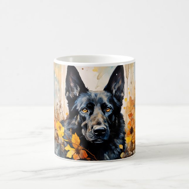 Watercolor Dog Mug Wrap Verwandlungstasse (Mittel)