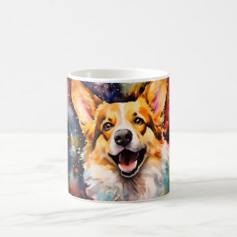 Watercolor Dog Mug Wrap Verwandlungstasse