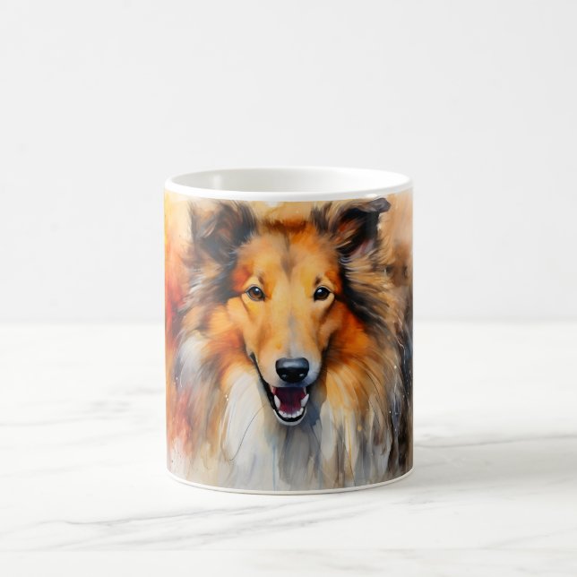 Watercolor Dog Mug Wrap Verwandlungstasse (Mittel)
