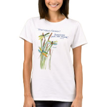 Watercolor Dragonfly mit Lewis Carroll Zitat