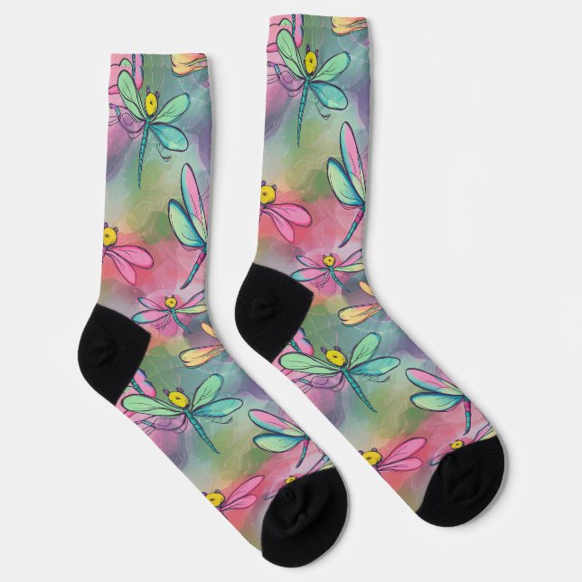 Watercolor Dragonfly Socken (Rechts)