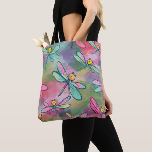 Watercolor Dragonfly Tasche