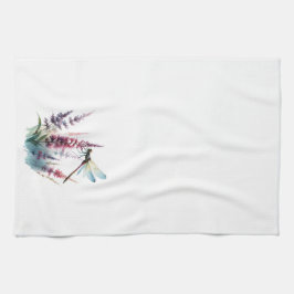 Watercolor Dragonfly Wildflower Cottagecore Art Geschirrtuch