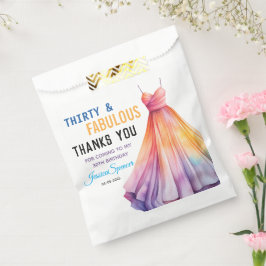 Watercolor Dress 30th Birthday Elegant & Feminine  Geschenktütchen