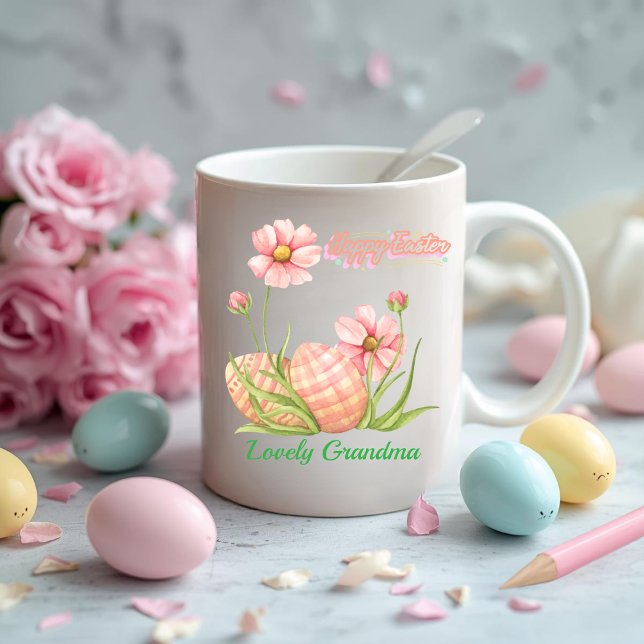 Watercolor Easter Egg Personalized Mug Kaffeetasse (Von Creator hochgeladen)