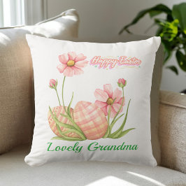 Watercolor Easter Egg Personalized Throw Pillow Kissen