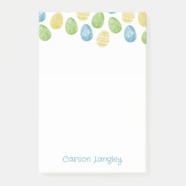 Watercolor Easter Egg Post-It Notes Klebezettel