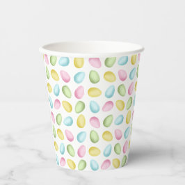Watercolor Easter Eggs Pattern In Pastel Colors Pappbecher