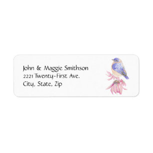 Watercolor Eastern Bluebird Blue Garden Bird