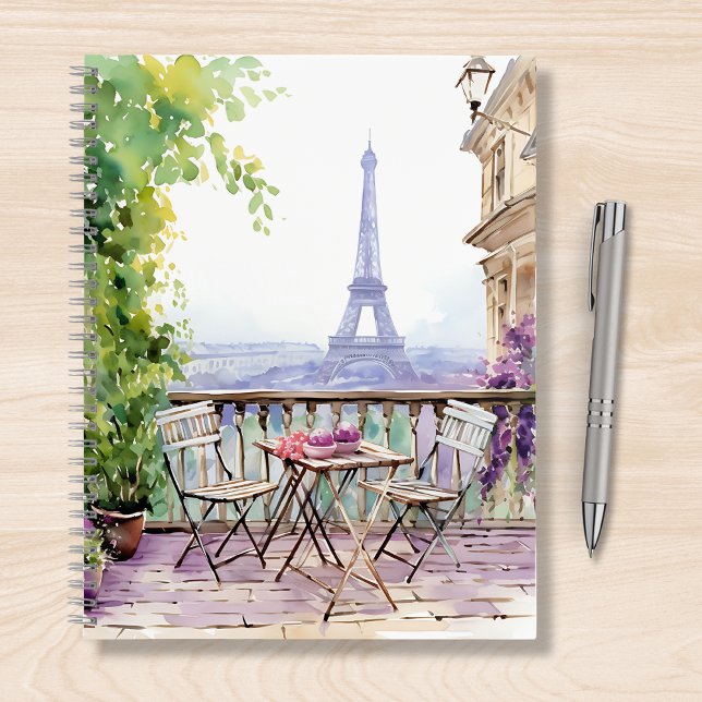 Watercolor Eifel Tower Paris Notizbuch (Von Creator hochgeladen)