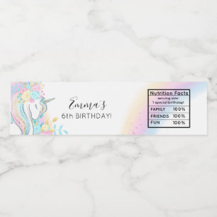 Watercolor Einhorn Magical Day Girl's Birthday Wa