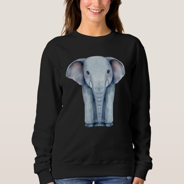 Watercolor Elephant Sweatshirt (Vorderseite)