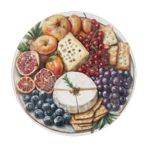 WATERCOLOR ERNTEDANK CHARCUTERIE TRAIN SCHNEIDEBRETT
