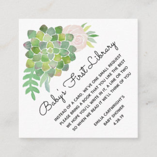 Watercolor erröten Rosen-und Succulent-erste Begleitkarte