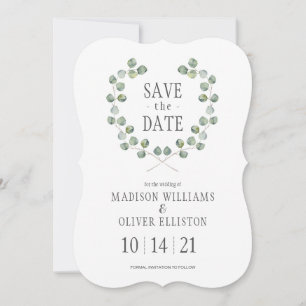 Watercolor-Eukalyptus-Blatt-Spant Save the Date