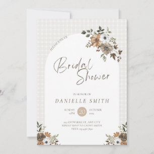 Watercolor Fall Floral Bridal Douche Invitation