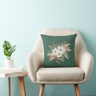 Watercolor Fall Winter Bouquet Kissen