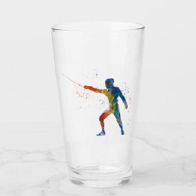 watercolor fencing glas (Vorderseite)