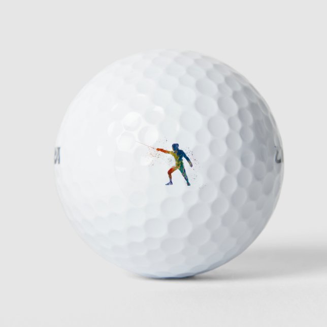 watercolor fencing golfball (Vorderseite)