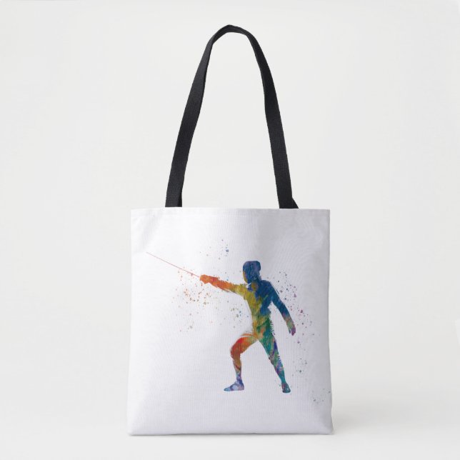 watercolor fencing tasche (Vorderseite)