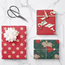 Watercolor Ferien Muster Packung Papierblätter Geschenkpapier Set