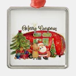 WATERCOLOR FERIENWOHNUNGEN AM CAMPGOUND ORNAMENT AUS METALL