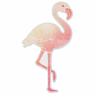 Watercolor Flamingo Aufkleber