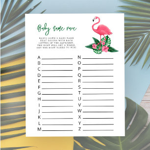 Watercolor Flamingo - Kindernamensspiel