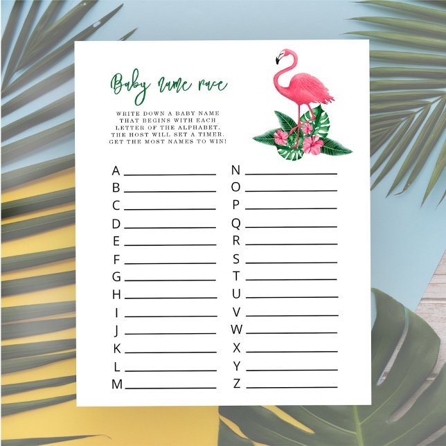 Watercolor Flamingo - Kindernamensspiel (Von Creator hochgeladen)