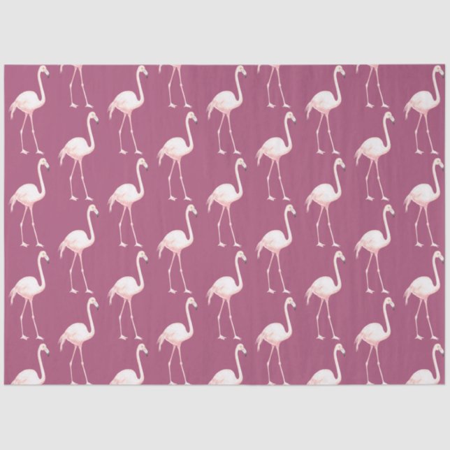 Watercolor Flamingo Series Design 18 Seidenpapier (Vorderseite)