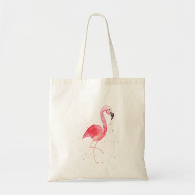 Watercolor Flamingo Tragetasche (Vorne)