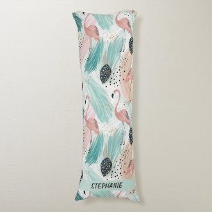 Watercolor Flamingo Tropisches Muster Seitenschläferkissen