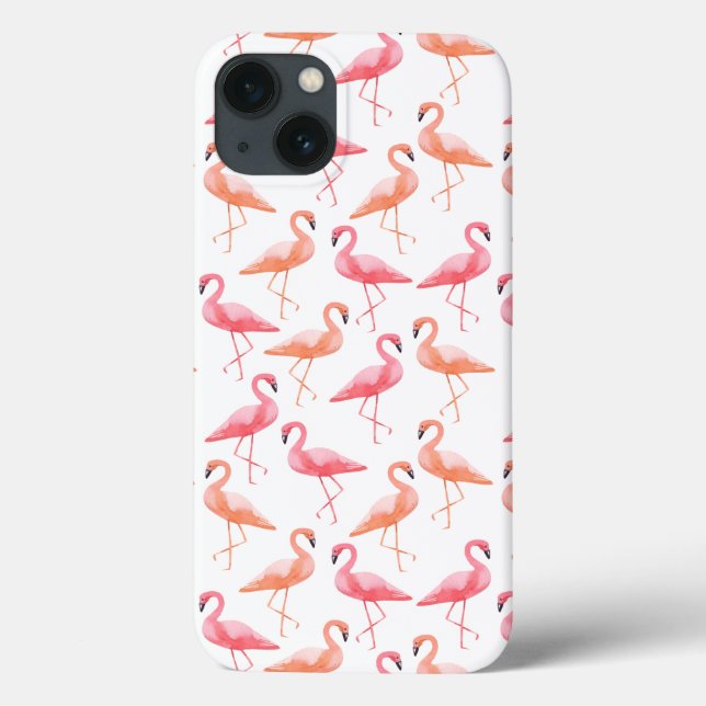 Watercolor Flamingos Case-Mate iPhone Hülle (Rückseite)