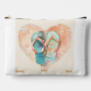 Watercolor-Flip-Flop-Strand-Make-up-Tasche Zubehörtasche